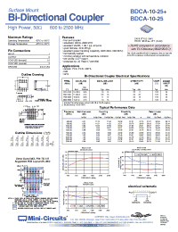 Datasheet BDCA-10-25+ manufacturer Mini-Circuits